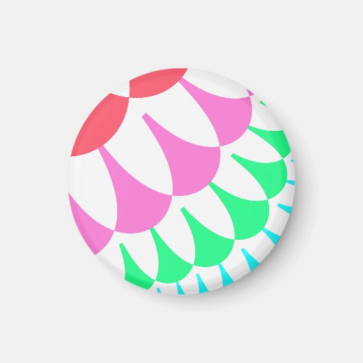 Witte regenboogschalen magneet (Voorkant)