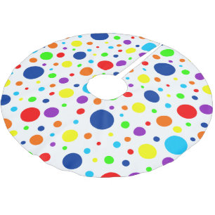 Witte regenboogspots kerstboom rok