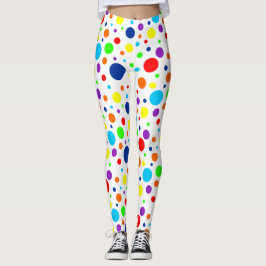 Witte regenboogspots Leggings