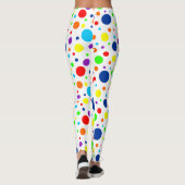 Witte regenboogspots Leggings (Achterkant)