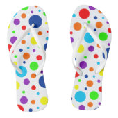 Witte regenboogspots Teenslippers (Voetbed)