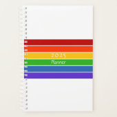 Witte regenboogstreep planner (Voorkant)