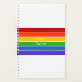 Witte regenboogstreep planner