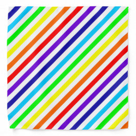 Witte regenboogstrepen Bandana