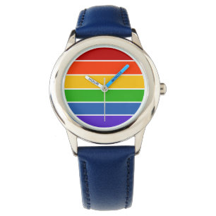Witte regenboogstrips horloge