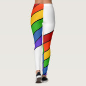 Witte regenboogstrips leggings (Achterkant)