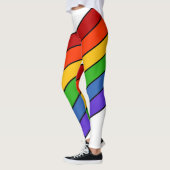 Witte regenboogstrips leggings (Links)