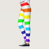 Witte regenboogstrips Leggings (Links)