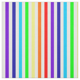 Witte regenboogstrips stof