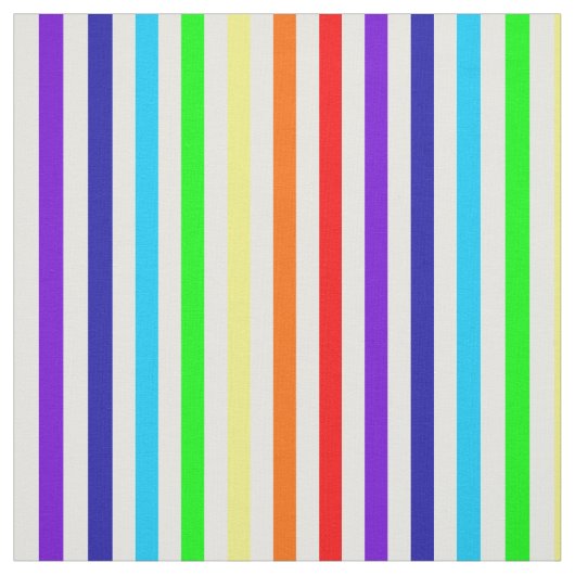 Witte regenboogstrips stof (Swatch)
