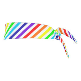 Witte regenboogstrips Stropdas