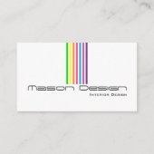 Witte regenboogstrips Visitekaartje (Achterkant)