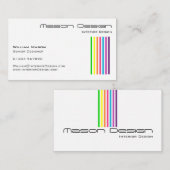 Witte regenboogstrips Visitekaartje (Voorkant / Achterkant)