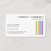 Witte regenboogstrips Visitekaartje (Voorkant)