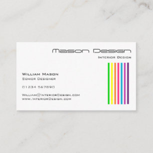 Witte regenboogstrips Visitekaartje