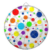 Witte regenboogvlekken Dartboard Dartbord (Voorkant)