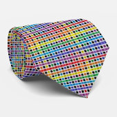 Witte regenboogweerstand stropdas (Opgerold)