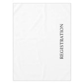 Witte registratiebalie tafelkleed (Voorkant)