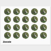 Witte Reiger Ronde Sticker (Vel)