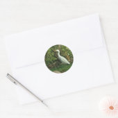 Witte Reiger Ronde Sticker (Envelop)
