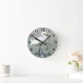 Witte reiger wandklok (Huis)