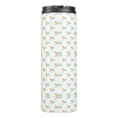 Witte reismok met zwarte dop  thermosbeker (Achterkant)