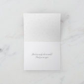 Witte Reliëf Trouwdag Bedankkaart (Binnen)