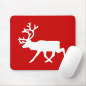 Witte Rend / Kariboesilhouet Muismat (Met muis)