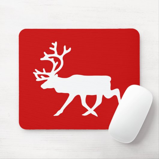 Witte Rend / Kariboesilhouet Muismat (Met muis)