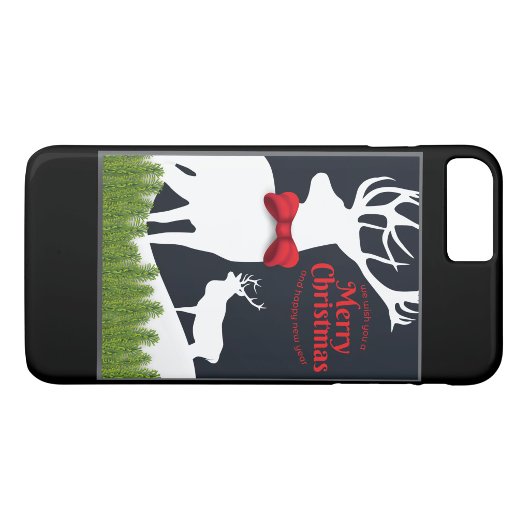 Witte rendier Kerstmis Case-Mate iPhone Case