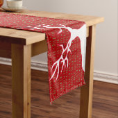 Witte Rendieren Deck de Hallen Monogram Korte Tafelloper (Voorbeeld)