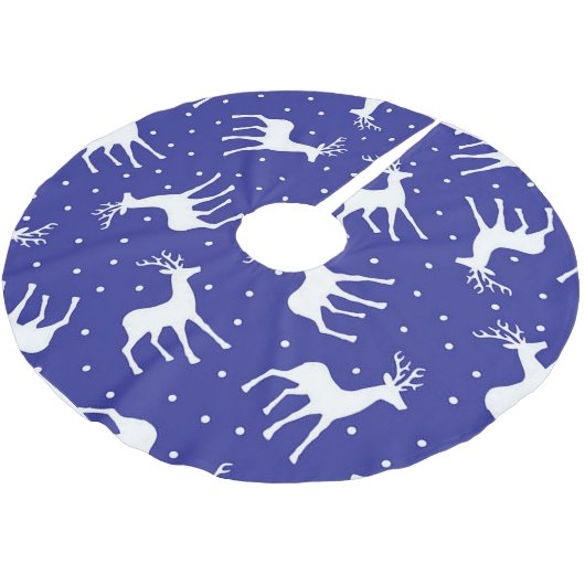 Witte rendierkerst kerstboom rok (Gekanteld)