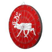 Witte rendiervis / Cariou Silhouette Dartbord (Voorkant Rechts)