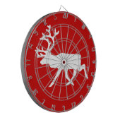 Witte rendiervis / Cariou Silhouette Dartbord (Voorkant Links)
