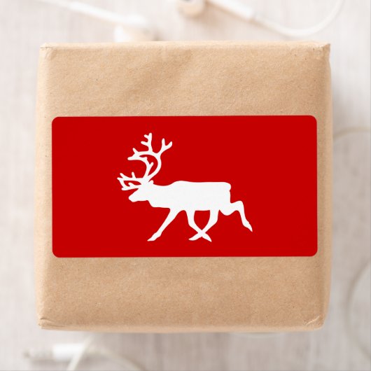 Witte rendiervis / Cariou Silhouette Etiket (Insitu)