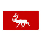 Witte rendiervis / Cariou Silhouette Etiket (Voorkant)