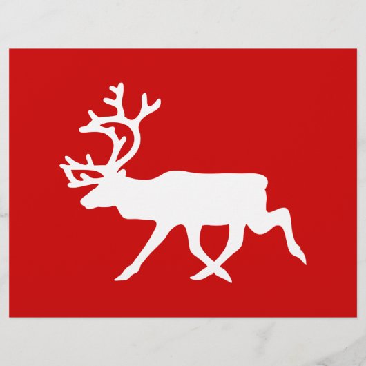 Witte rendiervis / Cariou Silhouette Flyer (Achterkant)