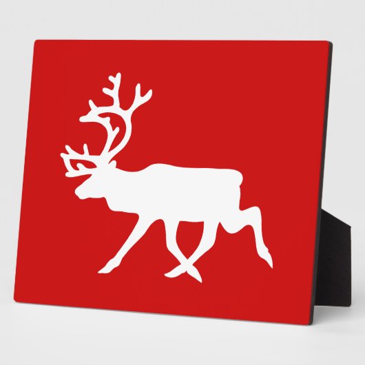 Witte rendiervis / Cariou Silhouette Fotoplaat (Zijkant)