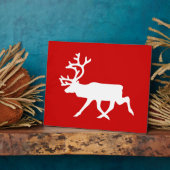 Witte rendiervis / Cariou Silhouette Fotoplaat (Zijkant)