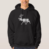 Witte rendiervis / Cariou Silhouette Hoodie (Voorkant)