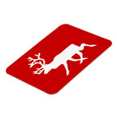 Witte rendiervis / Cariou Silhouette Magneet (Linkerzijde)