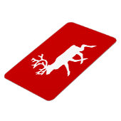 Witte rendiervis / Cariou Silhouette Magneet (Linkerzijde)