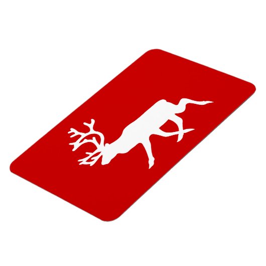 Witte rendiervis / Cariou Silhouette Magneet (Linkerzijde)