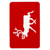 Witte rendiervis / Cariou Silhouette Magneet (Verticaal)