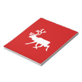 Witte rendiervis / Cariou Silhouette Notitieblok (Linkerzijde)