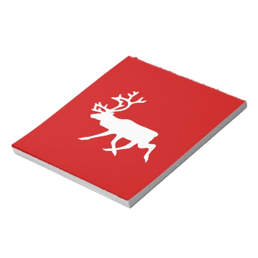 Witte rendiervis / Cariou Silhouette Notitieblok (Linkerzijde)