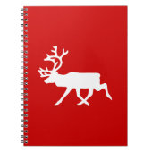 Witte rendiervis / Cariou Silhouette Notitieboek (Voorkant)