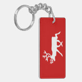 Witte rendiervis / Cariou Silhouette Sleutelhanger (Voorkant Links)