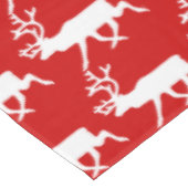 Witte rendiervis / Cariou Silhouette Tafelkleed (Gekanteld)