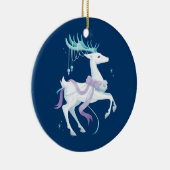 Witte rendiervis keramisch ornament (Rechts)